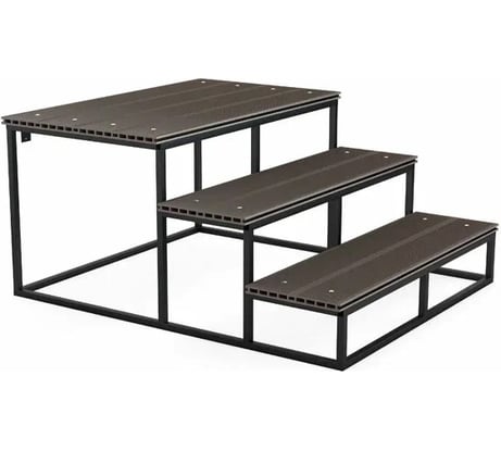 Крыльцо Уличные лестницы Дача 3 ступени с площадкой 600 мм DACHA-3-60