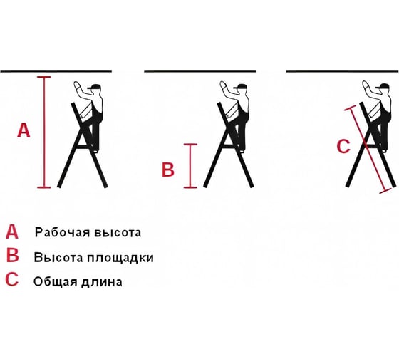 Свободностоящая стремянка Krause MONTO SOLIDY 126221