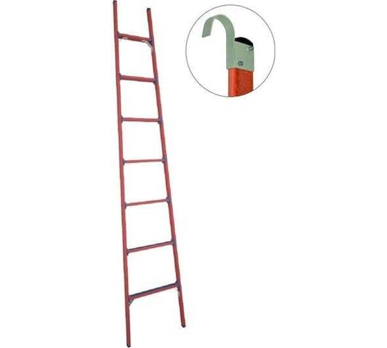 Лестница стеклопластиковая диэлектрическая приставная Электро Трейд ЛСПД-2,0 ЕТ ET-LD0025 1