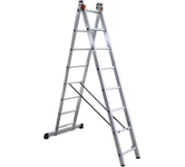 Алюминиевая двухсекционная лестница ООО "РИЗ" 2х8 LAD2X8