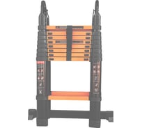 Лестница-стремянка ISMA телескопическая алюминевая бытовая 2.8+2.8м (9+9 ступенек) ISMA-UP280-M(62706)