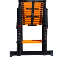 Стремянка телескопическая ISMA алюминевая, бытовая, 4.1м (14+14 ступенек) ISMA-UP410-2(62697)