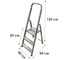 Стремянка односторонняя ООО "МЗТ" 3 ступени, оцинкованная сталь stepladder03 2
