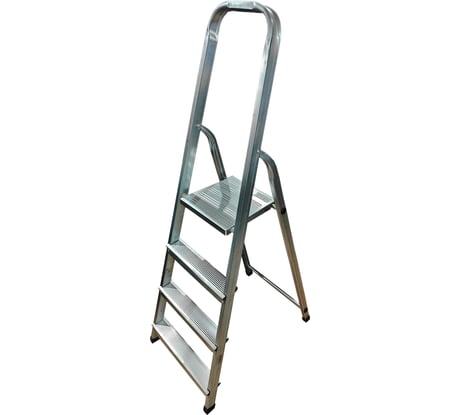 Стремянка односторонняя ООО "МЗТ" 4 ступени, оцинкованная сталь stepladder04