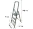 Стремянка односторонняя ООО "МЗТ" 4 ступени, оцинкованная сталь stepladder04 2