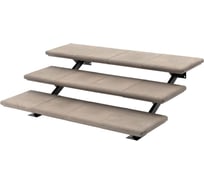 Модульная лестница weeco 3 ступени, ширина 138 см, цвет светло-серый ЛМСС3-4