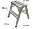 Стремянка двусторонняя ООО МЗТ 2 ступени, оцинкованная сталь stepladder2x2 2