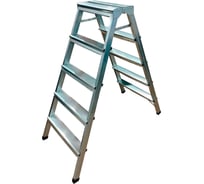 Стремянка двусторонняя ООО МЗТ 5 ступеней, оцинкованная сталь stepladder5x5