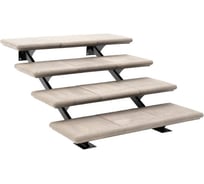 Лестница модульная сборная 4 ступени 1260*1050*600мм цвет светло-серый WEECO ЛМСС4