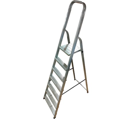 Стремянка односторонняя ООО "МЗТ" 7 ступеней, оцинкованная сталь stepladder07