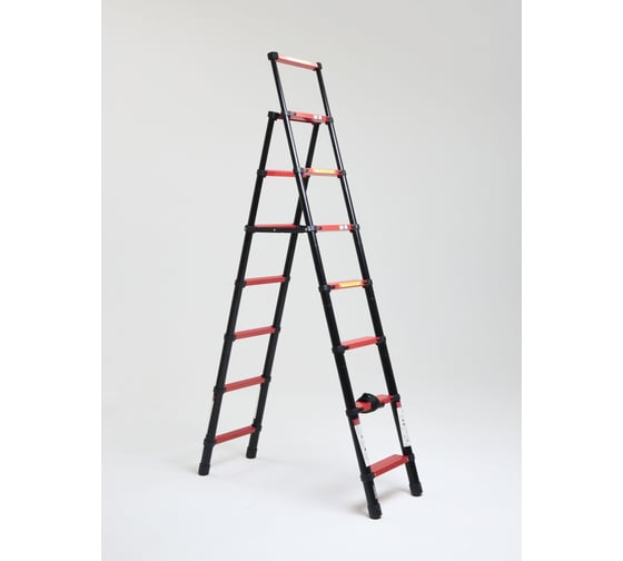 Лестница стремянка телескопическая WORKY BLACK 10+11 ступеней 2, 9м+3, 2м ARD260738 1