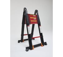 Лестница-стремянка телескопическая WORKY BLACK 4, 4м/ 8, 8м, 11+11 ступеней ARD260735