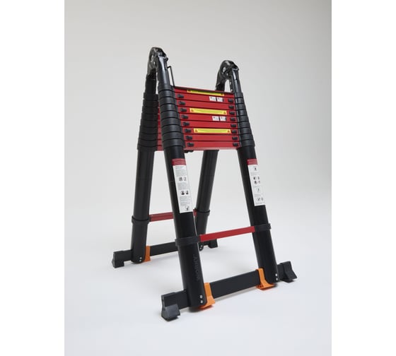 Лестница-стремянка телескопическая WORKY BLACK 4, 4м/ 8, 8м, 11+11 ступеней ARD260735 1