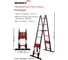 Лестница-стремянка телескопическая WORKY BLACK 4, 4м/ 8, 8м, 11+11 ступеней ARD260735 7