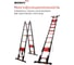 Лестница-стремянка телескопическая WORKY BLACK 4, 4м/ 8, 8м, 11+11 ступеней ARD260735 8