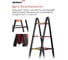 Лестница-стремянка телескопическая WORKY BLACK 4, 4м/ 8, 8м, 11+11 ступеней ARD260735 12