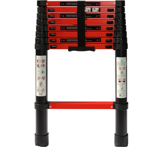 Лестница телескопическая WORKY BLACK 2, 6м, 7 ступеней ARD260725 1