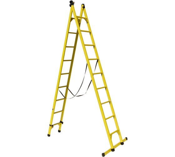 Лестница диэлектрическая стеклопластиковая двухсторонняя универсальная ООО "ЛУЧ" ЛСД-У-2х9-К55П 1