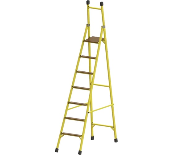 Стремянка стеклопластиковая ООО "ЛУЧ" с вертикальной опорой с широкими ступенями CCВ-3,0Ш-Ф55П 1