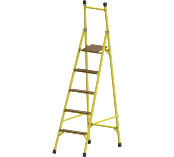 Стремянка стеклопластиковая ООО "ЛУЧ" с вертикальной опорой с широкими ступенями ССВ-2,4Ш-Ф40П 1