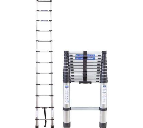 Лестница телескопическая Scheppach алюминиевая, бытовая, 3.5 м, 12 ступенек Sch-UP350(65698)