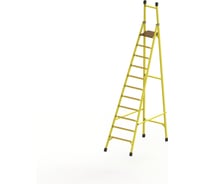 Стремянка диэлектрическая стеклопластиковая ООО "ЛУЧ" с вертикальной опорой телеком ССВ-3,4Т-Ф55П