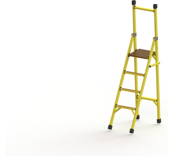 Стремянка диэлектрическая стеклопластиковая ООО "ЛУЧ" с вертикальной опорой телеком ССВ-1,8Т-Ф40П 1