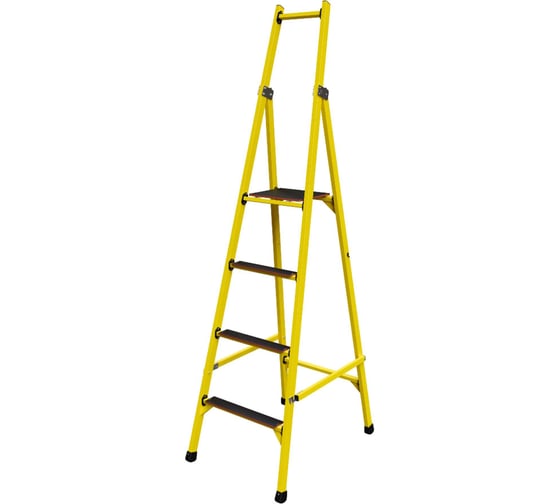 Стремянка диэлектрическая стеклопластиковая ООО "ЛУЧ" с симметричной опорой с широкими ступенями ССС-2,2Ш-Ф40П 1