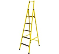 Стремянка диэлектрическая стеклопластиковая с симметричной опорой с широкими ступенями ООО "ЛУЧ" ССС-2,5Ш-Ф40П