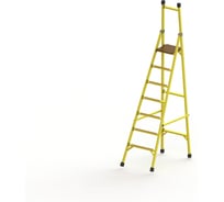 Стремянка диэлектрическая стеклопластиковая ООО "ЛУЧ" с вертикальной опорой телеком ССВ-2,4Т-Ф40П