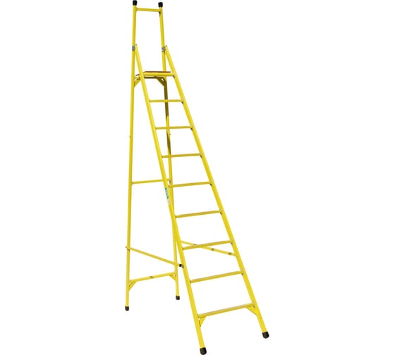 Стремянка диэлектрическая стеклопластиковая ООО "ЛУЧ" с вертикальной опорой CCВ-3,6-Ф55П 1