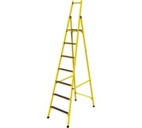 Стремянка диэлектрическая стеклопластиковая с симметричной опорой с широкими ступенями ООО "ЛУЧ" CCC-3,2Ш-Ф55П