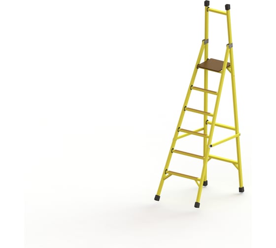 Стремянка диэлектрическая стеклопластиковая ООО "ЛУЧ" с вертикальной опорой телеком ССВ-2,2Т-Ф40П 1