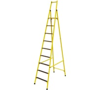 Стремянка диэлектрическая стеклопластиковая с симметричной опорой с широкими ступенями ООО "ЛУЧ" CCC-3,9Ш-Ф55П