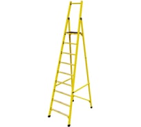 Стремянка диэлектрическая стеклопластиковая ООО "ЛУЧ" с симметричной опорой телеком ССС-3,1Т-Ф55П