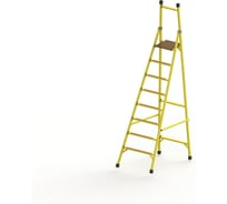 Стремянка диэлектрическая стеклопластиковая ООО "ЛУЧ" с вертикальной опорой телеком ССВ-2,7Т-Ф40П