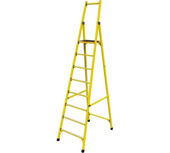 Стремянка диэлектрическая стеклопластиковая ООО "ЛУЧ" с симметричной опорой телеком ССС-2,8Т-Ф40П X710242170 1