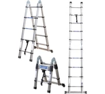 Лестница-стремянка телескопическая Scheppach алюминий, бытовая, 1.6+1.6м (5+5 ступенек) Sch-UP160-M(65702)