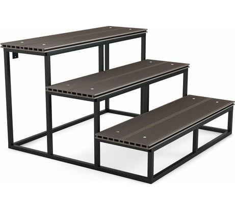 Лестница УЛИЧНЫЕ ЛЕСТНИЦЫ Дача 3 ступени, ширина 120 см DACHA-3-120