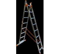 Лестница двухсекционная алюминиевая AXIS, 8 ступеней AX-2-8