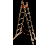 Лестница двухсекционная алюминиевая AXIS, 6 ступеней AX-2-6