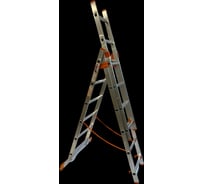 Лестница алюминиевая трехсекционная AXIS 6 ступеней AX-3-6