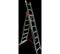 Лестница трехсекционная алюминиевая AXIS 7 ступеней AX-3-7