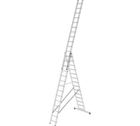 Лестница алюминиевая трехсекционная STARTUL 949 см, 356/949/376 см, 3×14 ступеней, 21.5 кг, серия Pro ST9942-14 ЦД-1026217588