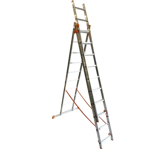 Лестница алюминиевая трехсекционная AXIS 10 ступеней AX-3-10