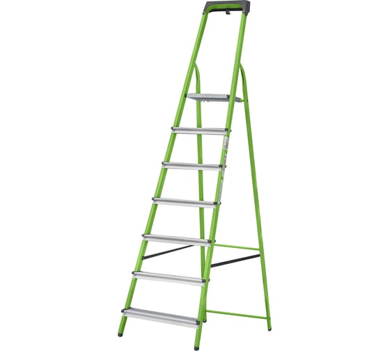 Стремняка Новая Высота сталь/алюминий NV 1135, 1х7 ступ. 80 мм, органайзер, зел., черн. Башмак 1135107-021