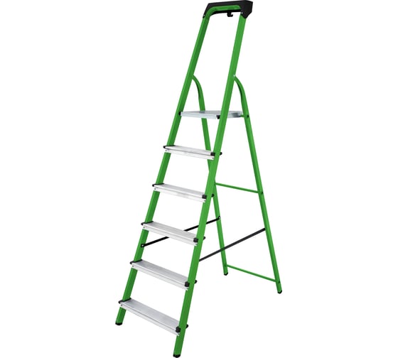 Стремняка Новая Высота сталь/алюминий NV 1135, 1х6 ступ. 80 мм, органайзер, зел., черн. Башмак 1135106-021