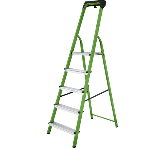 Стремняка Новая Высота сталь/алюминий NV 1135, 1х5 ступ. 80 мм, органайзер, зел., черн. Башмак 1135105-021