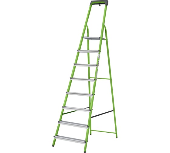 Стремняка Новая Высота сталь/алюминий NV 1135, 1х8 ступ. 80 мм, органайзер, зел., черн. Башмак 1135108-021