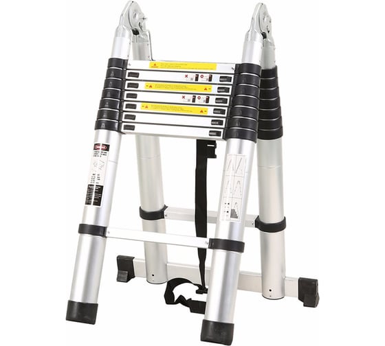 Телескопическая, двухсторонняя, лестница-стремянка Variant 2х9 ступеней, 5.6м . ТЛС209